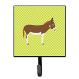 Caroline'S Treasures Miniature Mediterranian Donkey Green Wall Hook, Small, Multicolor