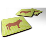 Caroline'S Treasures Irish Donkey Green Decorative Coasters, 3.5, Multicolor