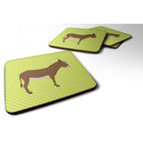 Caroline'S Treasures Cotentin Donkey Green Decorative Coasters, 3.5, Multicolor