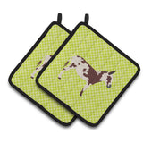 Caroline'S Treasures American Spotted Donkey Green Decorated Pot Holder, 7.5 X 7.5