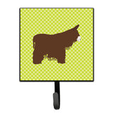 Caroline'S Treasures Poitou Poiteuin Donkey Green Wall Hook, Small, Multicolor
