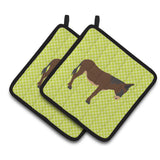 Caroline'S Treasures Zamorano-Leones Donkey Green Decorated Pot Holder, 7.5 X 7.5