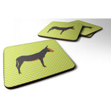 Caroline'S Treasures Catalan Donkey Green Decorative Coasters, 3.5, Multicolor