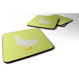 Caroline'S Treasures American Pekin Duck Green Decorative Coasters, 3.5, Multicolor