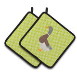 Caroline'S Treasures Saxony Sachsenente Duck Green Decorated Pot Holder, 7.5 X 7.5