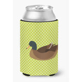 Caroline'S Treasures Khaki Campbell Duck Green Decorative Can Hugger, Multicolor