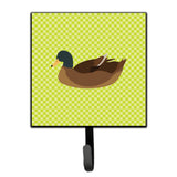 Caroline'S Treasures Khaki Campbell Duck Green Wall Hook, Small, Multicolor