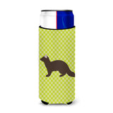 Caroline'S Treasures Sable Marten Green Decorative Can Hugger, Slim, Multicolor