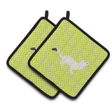 Caroline'S Treasures Stoat Short-Tailed Weasel Green Decorated Pot Holder, 7.5 X 7.5