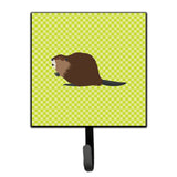 Caroline'S Treasures Eurasian Beaver Green Wall Hook, Small, Multicolor