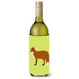 Caroline'S Treasures Red Fox Green Decorative Bottle Hugger, 750 Ml, Multicolor