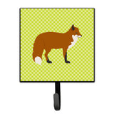 Caroline'S Treasures Red Fox Green Wall Hook, Small, Multicolor