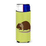 Caroline'S Treasures Coypu Nutria River Rat Green Decorative Can Hugger, Slim, Multicolor