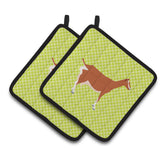 Caroline'S Treasures Toggenburger Goat Green Decorated Pot Holder, 7.5 X 7.5