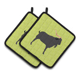 Caroline'S Treasures Verata Goat Green Decorated Pot Holder, 7.5 X 7.5