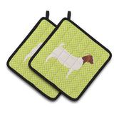 Caroline'S Treasures Boer Goat Green Decorated Pot Holder, 7.5 X 7.5
