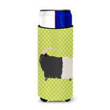 Caroline'S Treasures Welsh Black-Necked Goat Green Decorative Can Hugger, Slim, Multicolor
