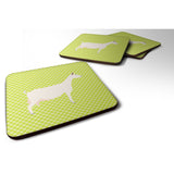 Caroline'S Treasures Saanen Goat Green Decorative Coasters, 3.5, Multicolor