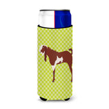Caroline'S Treasures Jamnapari Goat Green Decorative Can Hugger, Slim, Multicolor