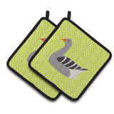 Caroline'S Treasures Pilgrim Goose Green Decorated Pot Holder, 7.5 X 7.5