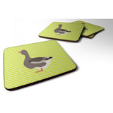Caroline'S Treasures Toulouse Goose Green Decorative Coasters, 3.5, Multicolor