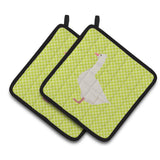 Caroline'S Treasures Roman Goose Green Decorated Pot Holder, 7.5 X 7.5