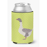 Caroline'S Treasures Buff Grey Back Goose Green Decorative Can Hugger, Multicolor