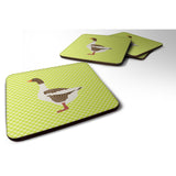Caroline'S Treasures Pomeranian Rogener Goose Green Decorative Coasters, 3.5, Multicolor
