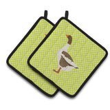 Caroline'S Treasures Pomeranian Rogener Goose Green Decorated Pot Holder, 7.5 X 7.5