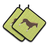 Caroline'S Treasures Percheron Horse Green Decorated Pot Holder, 7.5 X 7.5