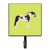 Caroline'S Treasures Cyldesdale Horse Green Wall Hook, Small, Multicolor
