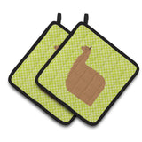 Caroline'S Treasures Alpaca Suri Green Decorated Pot Holder, 7.5 X 7.5