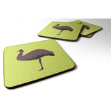 Caroline'S Treasures Emu Green Decorative Coasters, 3.5, Multicolor