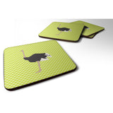 Caroline'S Treasures Common Ostrich Green Decorative Coasters, 3.5, Multicolor