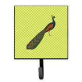 Caroline'S Treasures Indian Peacock Peafowl Green Wall Hook, Small, Multicolor