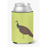 Caroline'S Treasures Indian Peahen Peafowl Green Decorative Can Hugger, Multicolor