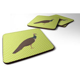 Caroline'S Treasures Indian Peahen Peafowl Green Decorative Coasters, 3.5, Multicolor