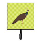 Caroline'S Treasures Indian Peahen Peafowl Green Wall Hook, Small, Multicolor