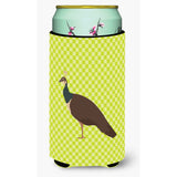 Caroline'S Treasures Indian Peahen Peafowl Green Decorative Can Hugger, Tall Boy, Multicolor