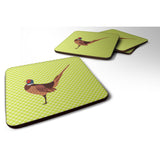 Caroline'S Treasures Ring-Necked Common Pheasant Green Decorative Coasters, 3.5, Multicolor