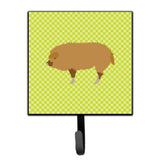 Caroline'S Treasures Hungarian Mangalica Pig Green Wall Hook, Small, Multicolor