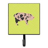 Caroline'S Treasures Mini Miniature Pig Green Wall Hook, Small, Multicolor
