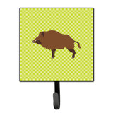 Caroline'S Treasures Wild Boar Pig Green Wall Hook, Small, Multicolor