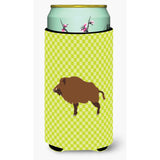 Caroline'S Treasures Wild Boar Pig Green Decorative Can Hugger, Tall Boy, Multicolor
