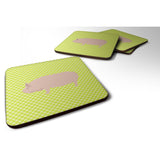 Caroline'S Treasures Welsh Pig Green Decorative Coasters, 3.5, Multicolor