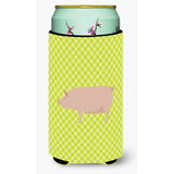 Caroline'S Treasures English Large White Pig Green Decorative Can Hugger, Tall Boy, Multicolor