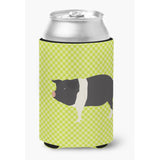 Caroline'S Treasures Hampshire Pig Green Decorative Can Hugger, Multicolor