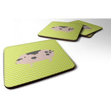 Caroline'S Treasures Gloucester Old Spot Pig Green Decorative Coasters, 3.5, Multicolor