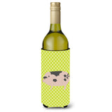 Caroline'S Treasures Gloucester Old Spot Pig Green Decorative Bottle Hugger, 750 Ml, Multicolor