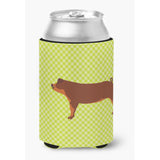 Caroline'S Treasures Duroc Pig Green Decorative Can Hugger, Multicolor